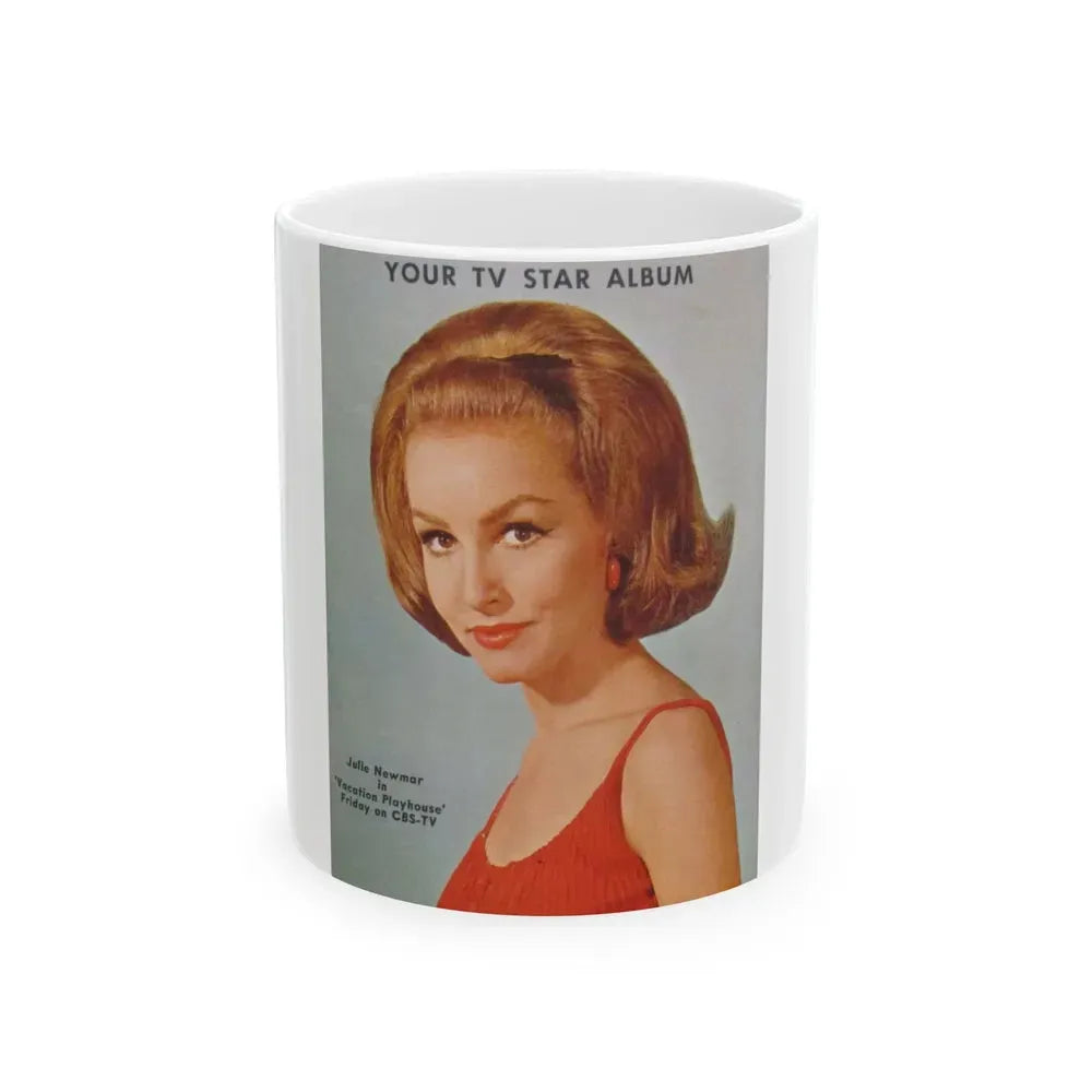 Julie Newmar #369 - T.V. Guide Photo '65 (Vintage Female Icon) White Coffee Mug 11oz - Go Mug Yourself