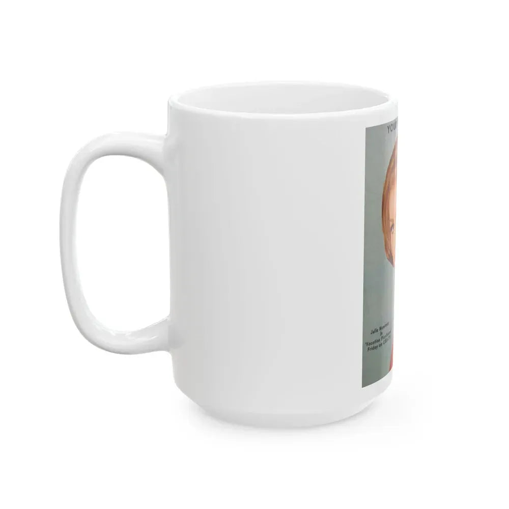 Julie Newmar #369 - T.V. Guide Photo '65 (Vintage Female Icon) White Coffee Mug - Go Mug Yourself