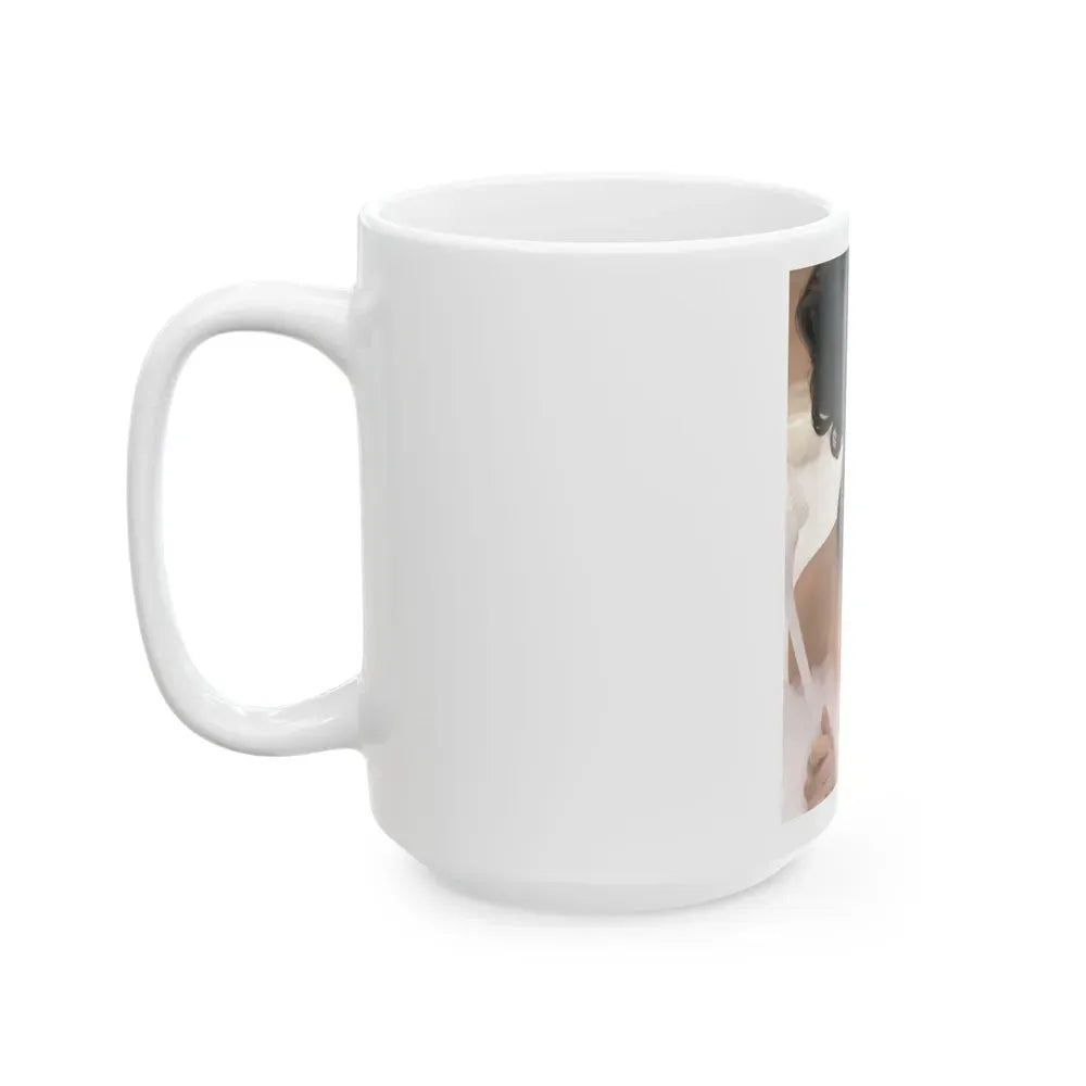 Julie Newmar #373 - Topless (Vintage Female Icon) White Coffee Mug - Go Mug Yourself