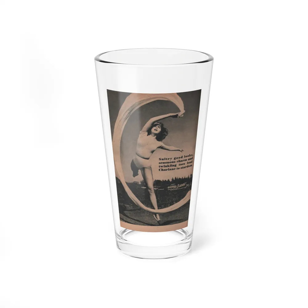 Julie Newmar #456 - Intro to Julie Introduction to Julie with, 1 B&W Photo & Caption from EYE Digest Mag. Dec. '53 (Vintage Female Icon) Pint Glass 16oz 16oz - Go Mug Yourself