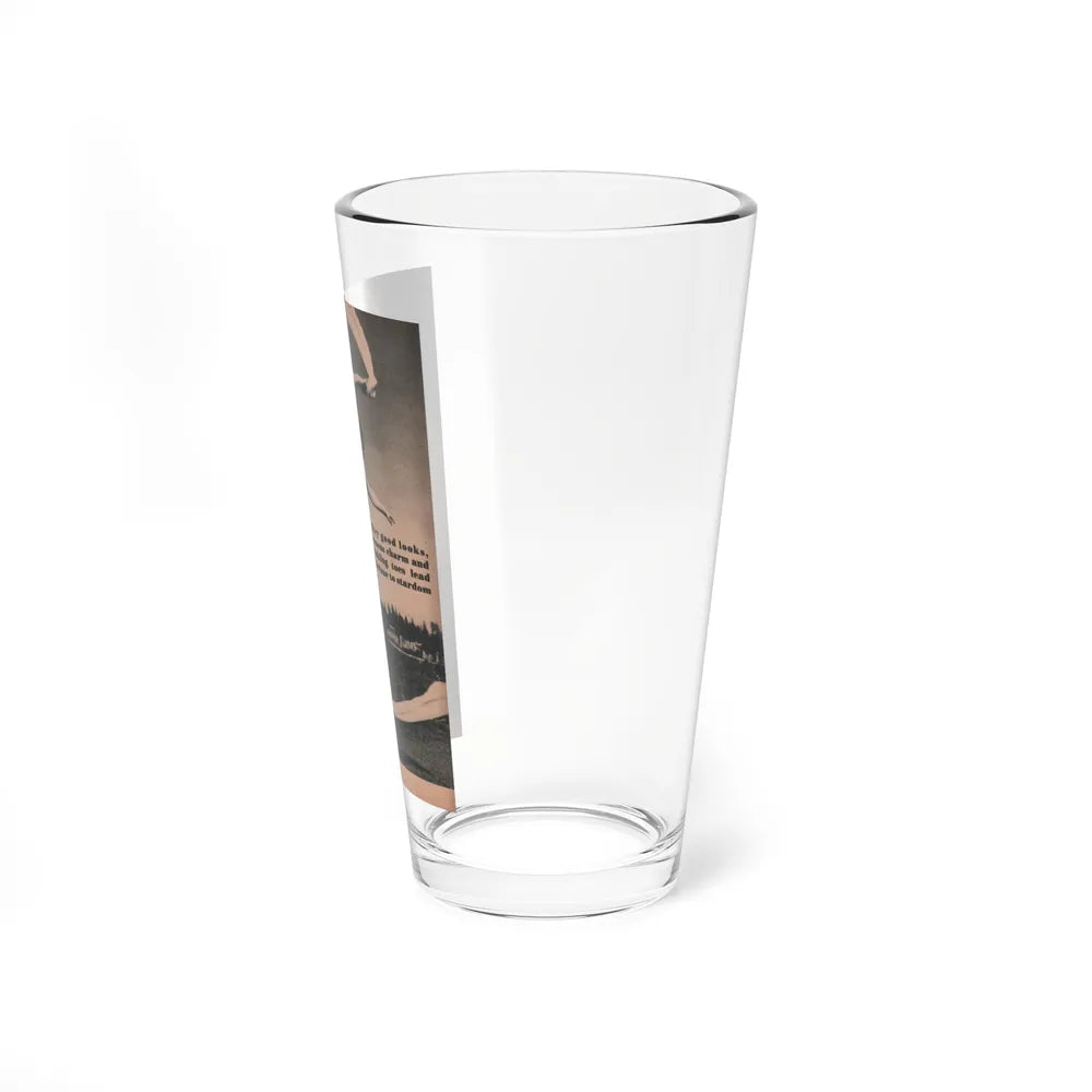 Julie Newmar #456 - Intro to Julie Introduction to Julie with, 1 B&W Photo & Caption from EYE Digest Mag. Dec. '53 (Vintage Female Icon) Pint Glass 16oz - Go Mug Yourself