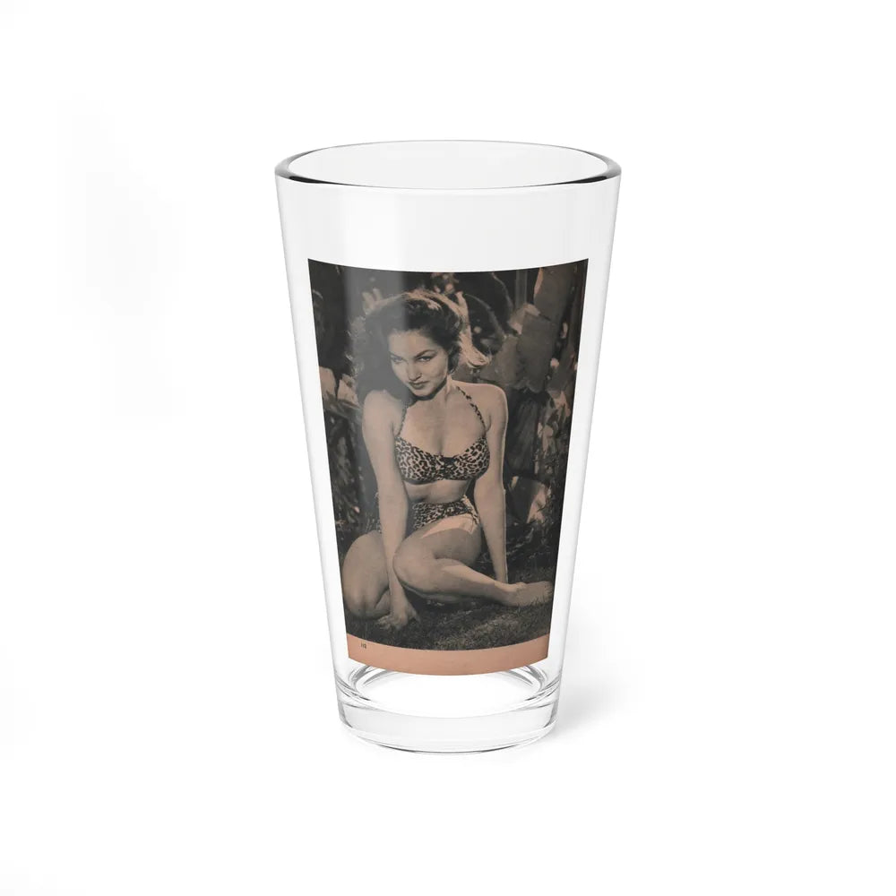 Julie Newmar #460 - Pages 112 Pages 4 of 5 with, Julie+1 Full Page B&W Photo from EYE Digest Mag. Dec. '53 (Vintage Female Icon) Pint Glass 16oz 16oz - Go Mug Yourself