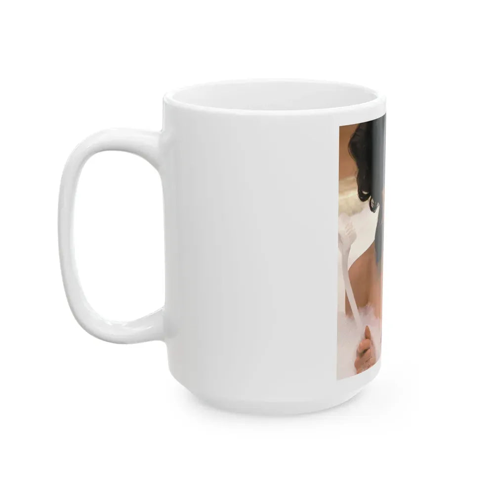 Julie Newmar #468 - Topless (Vintage Female Icon) White Coffee Mug - Go Mug Yourself