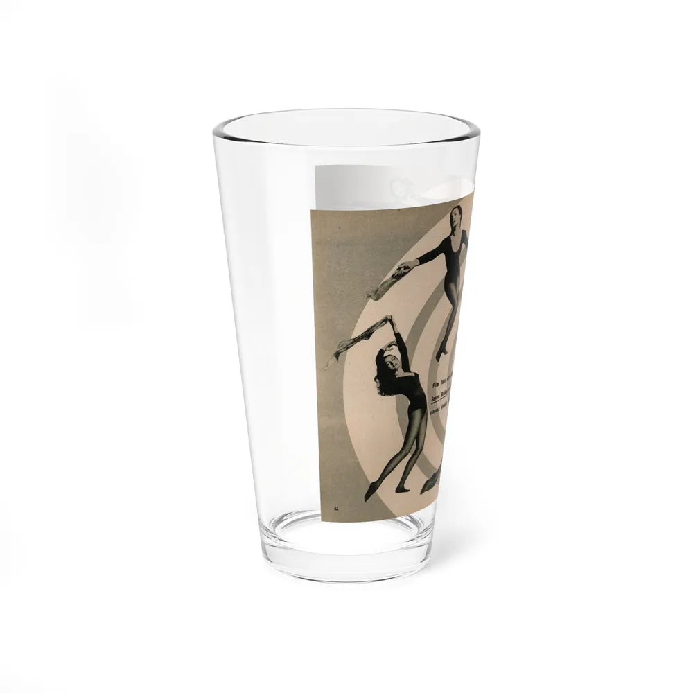 Julie Newmar #494 - Pages 56-57 Pages 7 & 8 of 8 with, 4 B&W Photos & 1 Caption from EYE Digest Mag. December '54 (Vintage Female Icon) Pint Glass 16oz - Go Mug Yourself