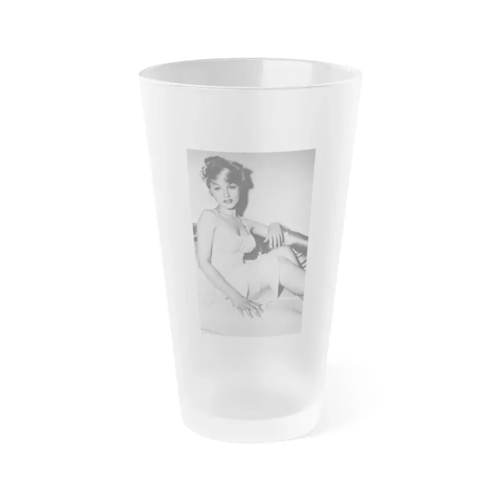 Julie Newmar #496 (Vintage Female Icon) Frosted Pint Glass 16oz 16oz Frosted - Go Mug Yourself