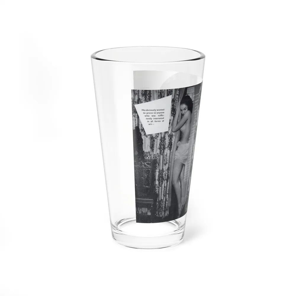 Julie Newmar #603 - Pages 18-19 Pages 5 & 6 of 6 with, 2 B&W Photos & Captions from SPICK Pocket Mag. April '58 (Vintage Female Icon) Pint Glass 16oz - Go Mug Yourself