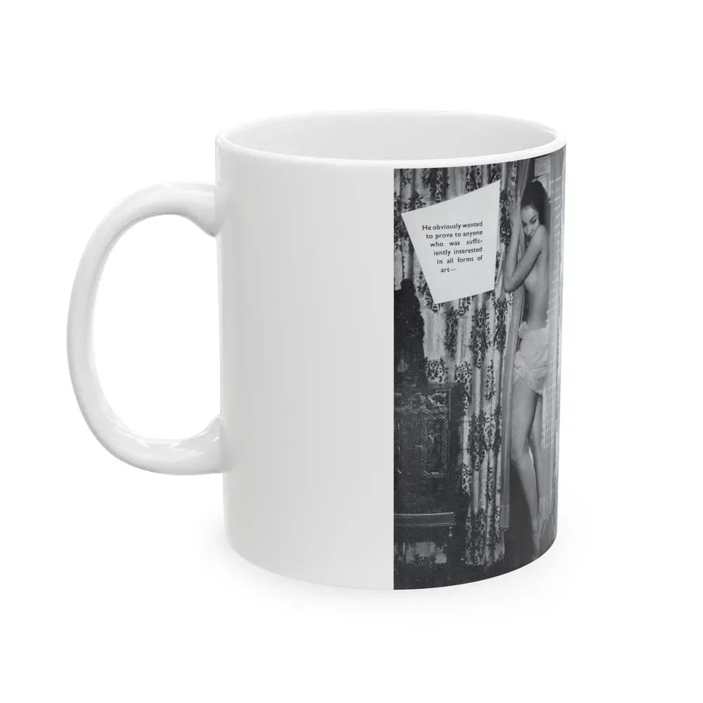 Julie Newmar #603 - Pages 18-19 Pages 5 & 6 of 6 with, 2 B&W Photos & Captions from SPICK Pocket Mag. April '58 (Vintage Female Icon) White Coffee Mug - Go Mug Yourself
