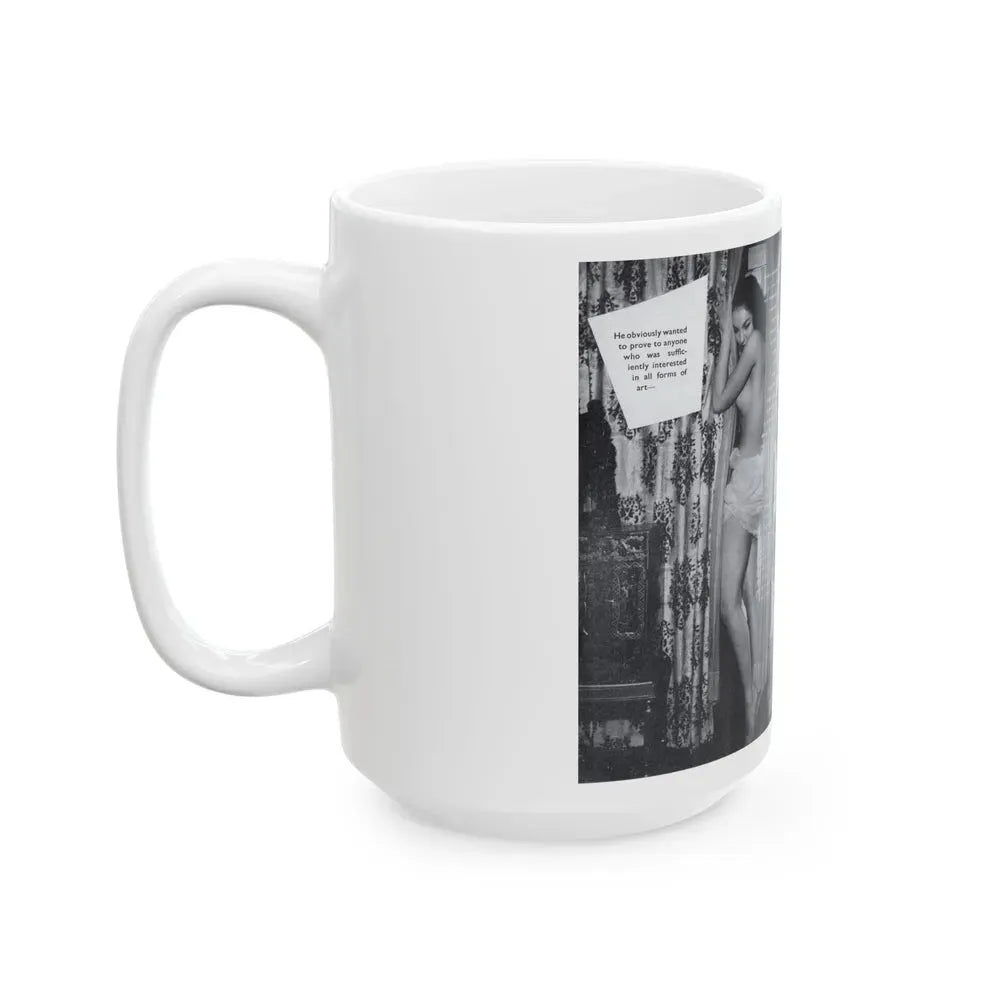 Julie Newmar #603 - Pages 18-19 Pages 5 & 6 of 6 with, 2 B&W Photos & Captions from SPICK Pocket Mag. April '58 (Vintage Female Icon) White Coffee Mug - Go Mug Yourself