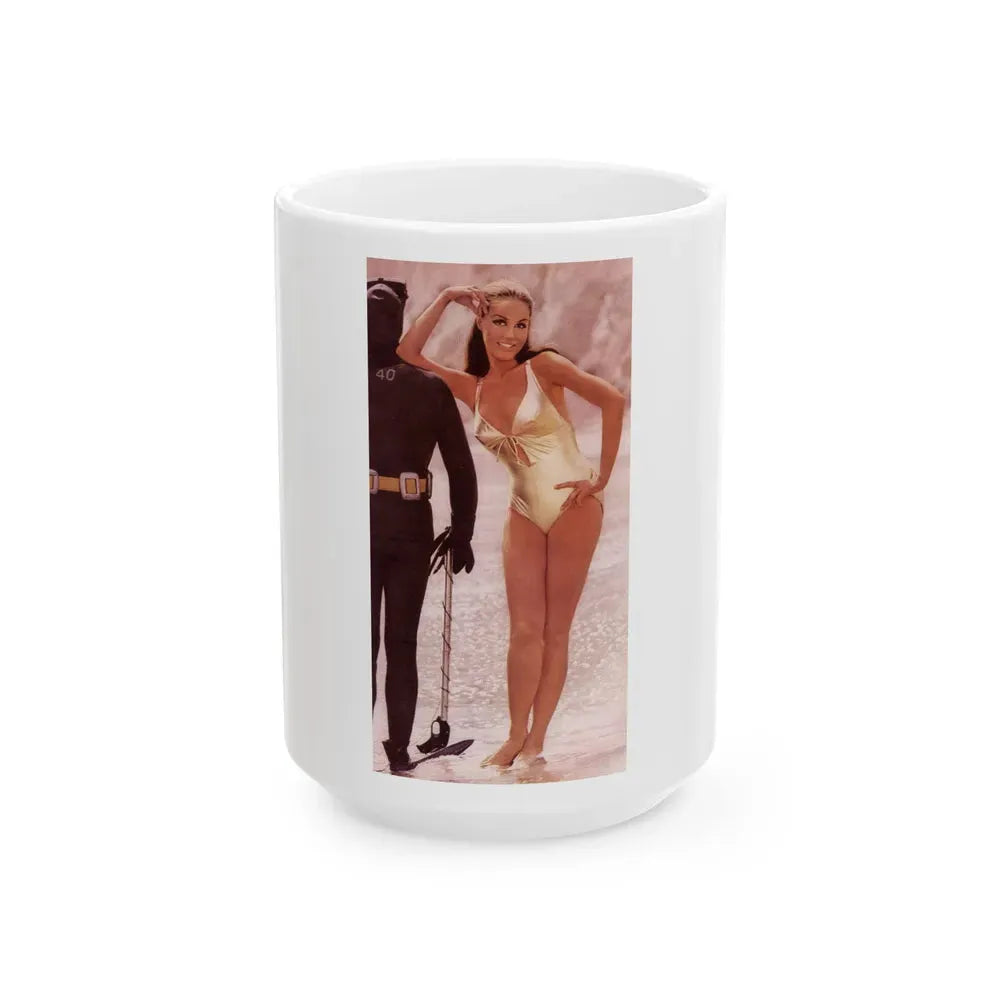 Julie Newmar #61 (Vintage Female Icon) White Coffee Mug 15oz - Go Mug Yourself