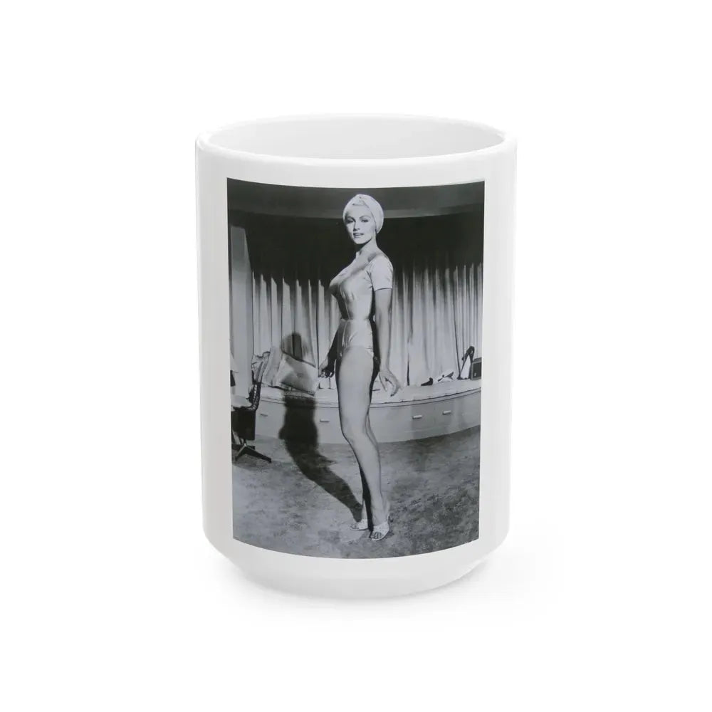 Julie Newmar #91 (Vintage Female Icon) White Coffee Mug 15oz - Go Mug Yourself