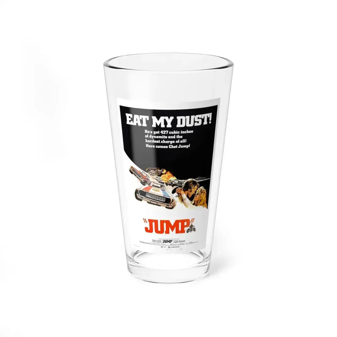 JUMP (FURY ON WHEELS) 1971 Movie Poster - Pint Glass 16oz 16oz - Go Mug Yourself