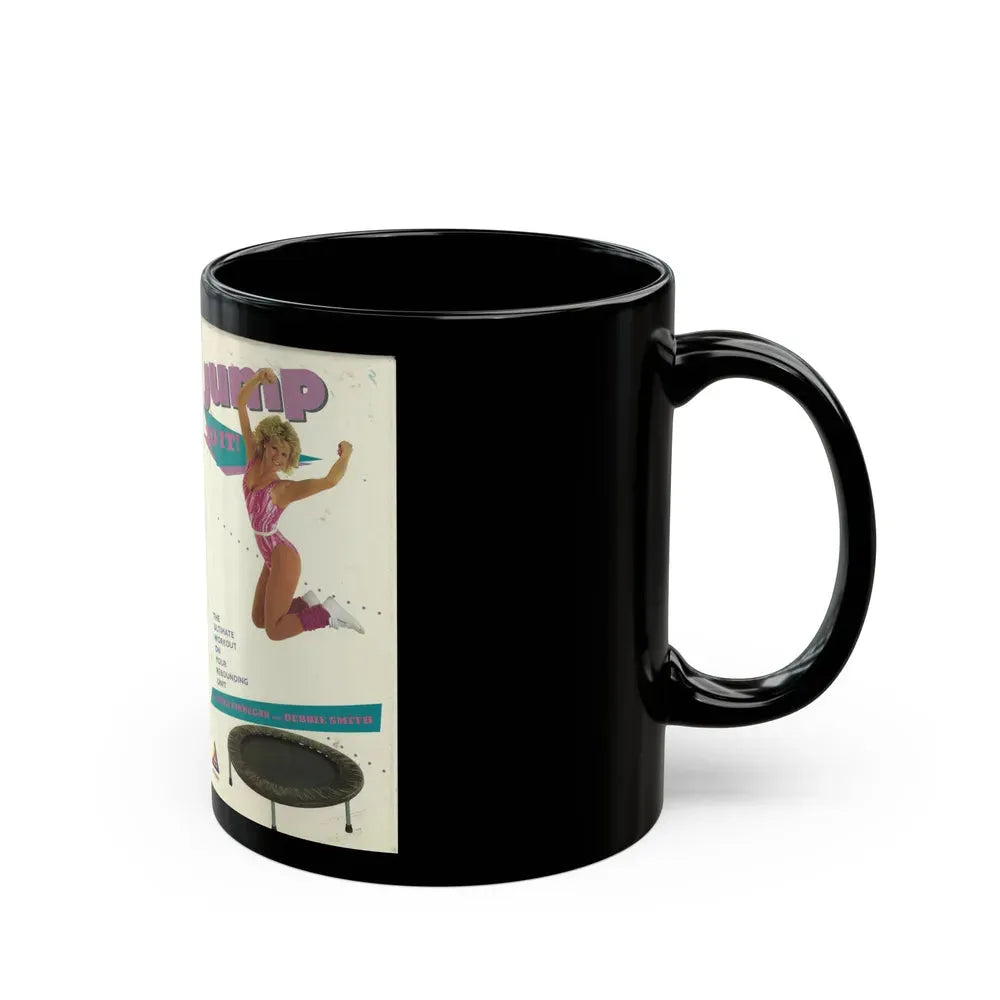 JUMP TO IT THE ULTIMATE WORKOUT ON YOUR REBOUNDING UNIT (VHS COVER) - Black Coffee Mug - Go Mug Yourself