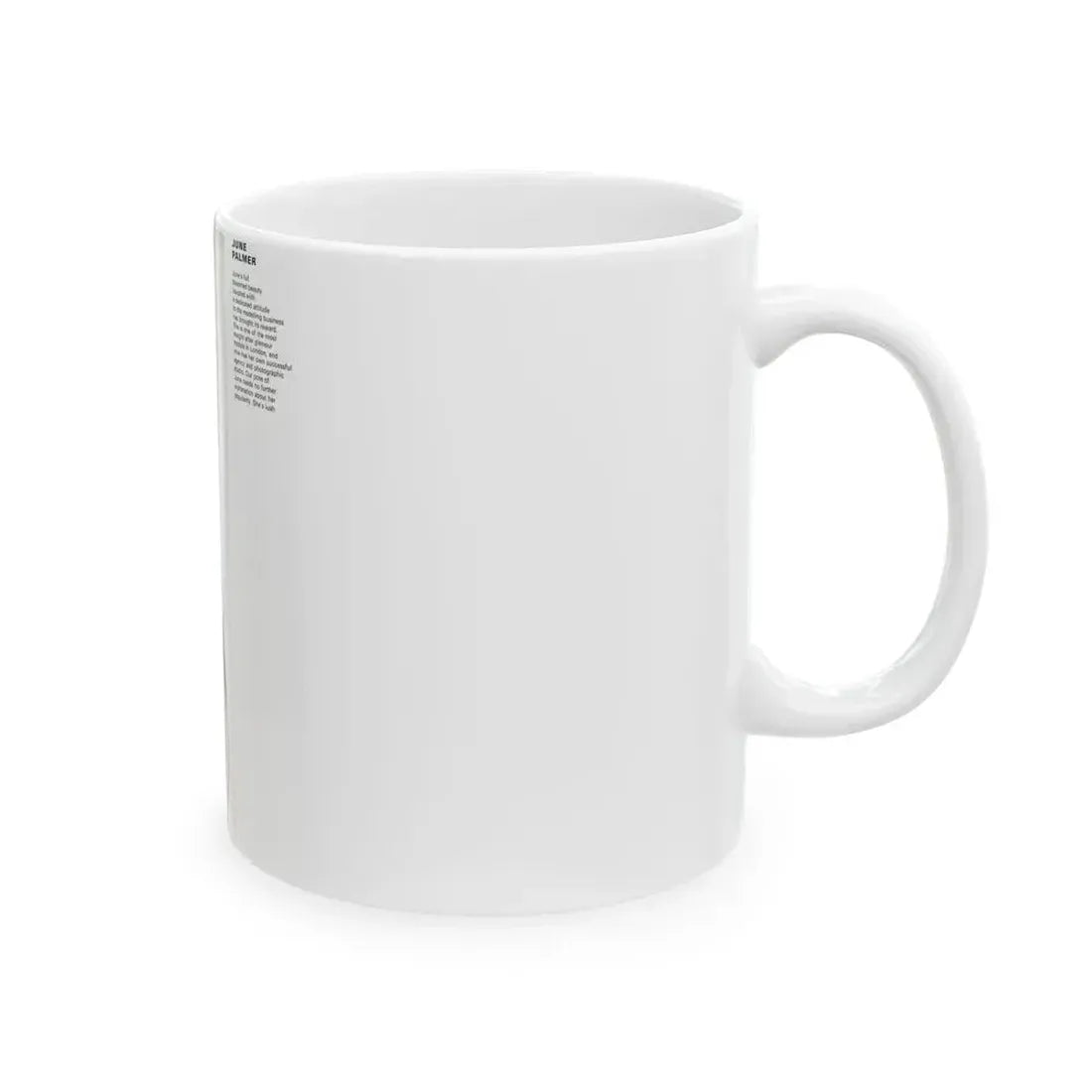 June Palmer #138 - Nude Magazine Spread (Vintage Female Icon) White Coffee Mug - Go Mug Yourself