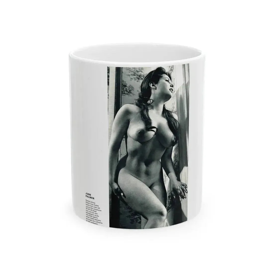 June Palmer #140 - Nude (Vintage Female Icon) White Coffee Mug 11oz - Go Mug Yourself