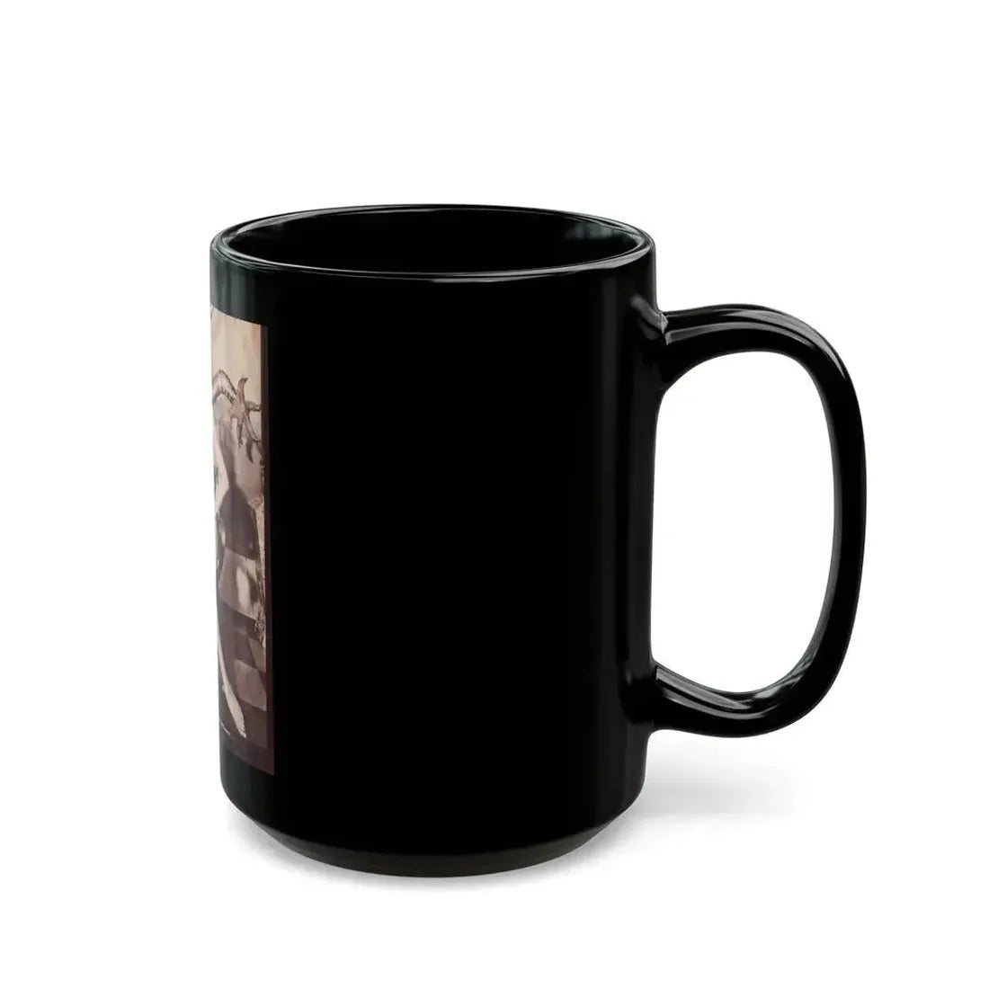 June Palmer #141 - Nude (Vintage Female Icon) Black Coffee Mug - Go Mug Yourself