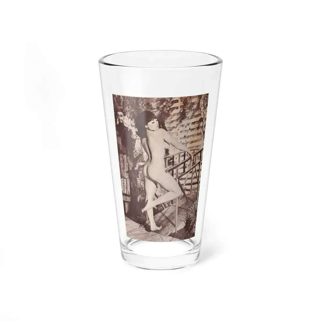 June Palmer #142 - Nude (Vintage Female Icon) Pint Glass 16oz 16oz - Go Mug Yourself