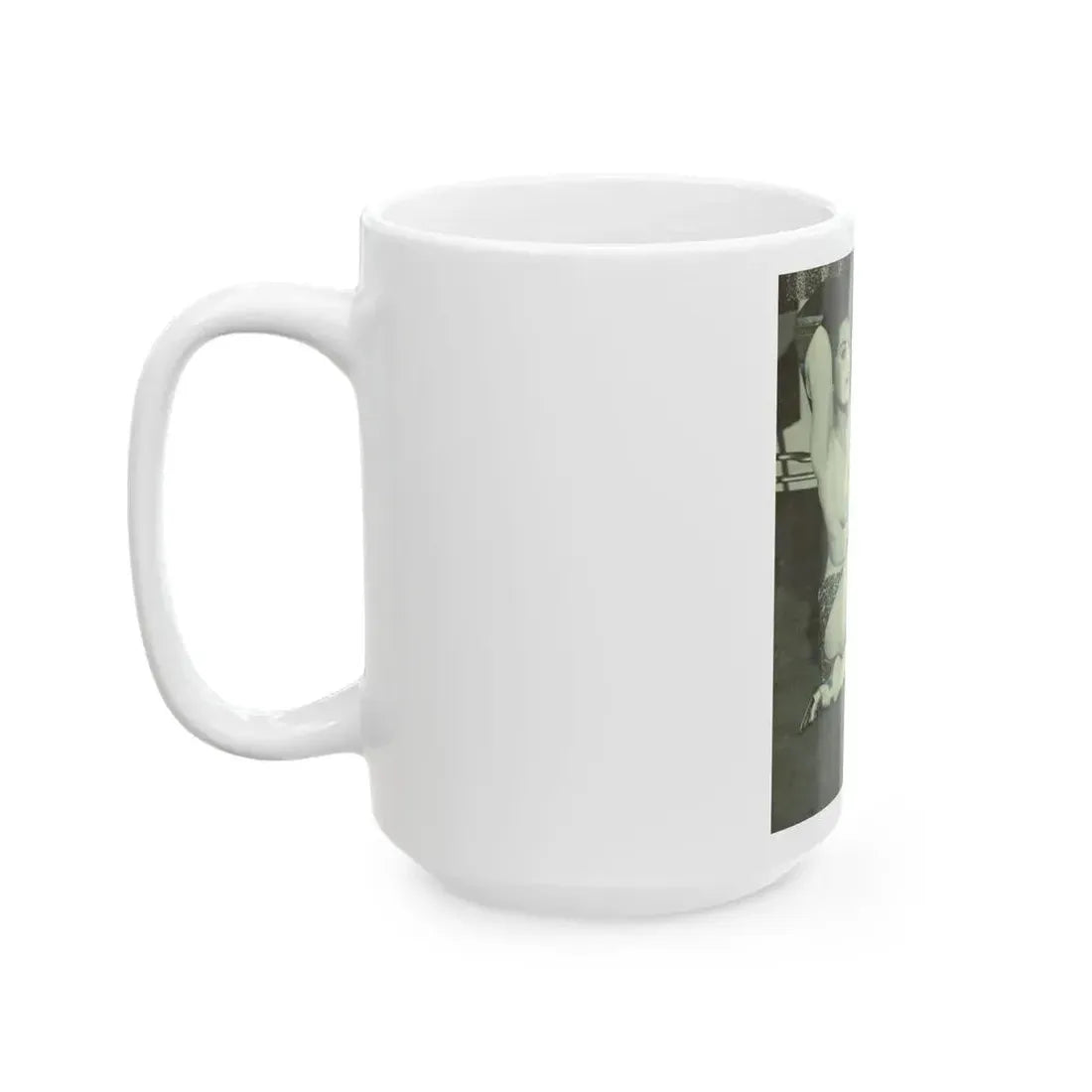 June Palmer #147 - Topless (Vintage Female Icon) White Coffee Mug - Go Mug Yourself