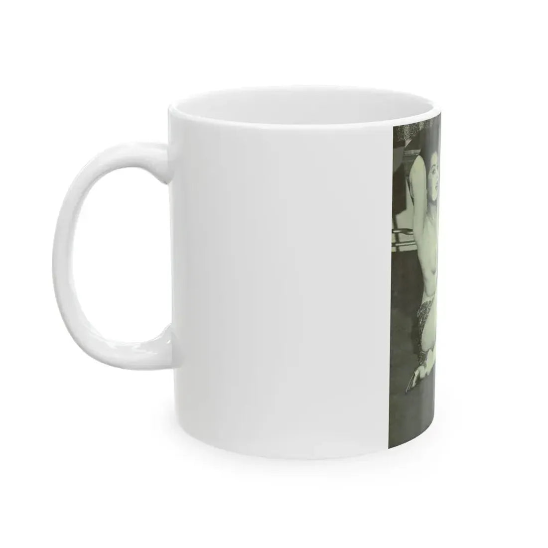 June Palmer #147 - Topless (Vintage Female Icon) White Coffee Mug - Go Mug Yourself