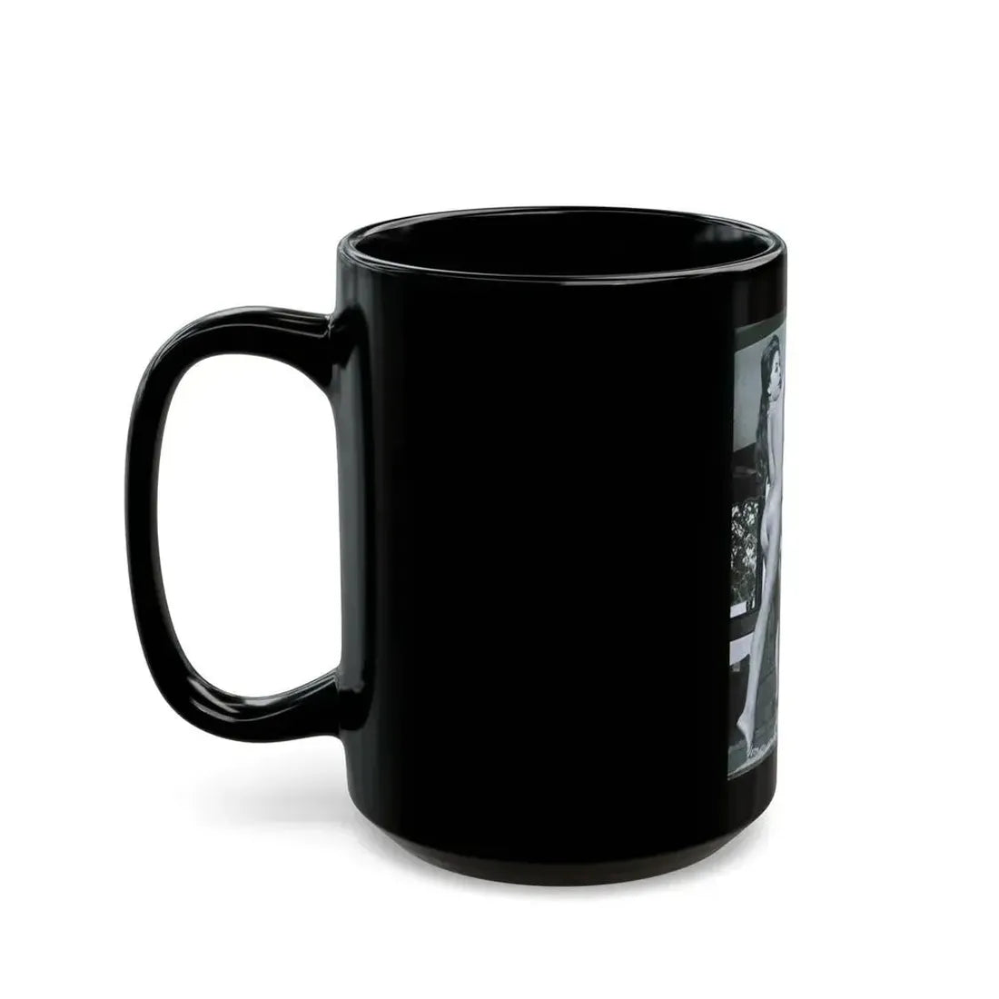 June Palmer #148 - Topless (Vintage Female Icon) Black Coffee Mug - Go Mug Yourself