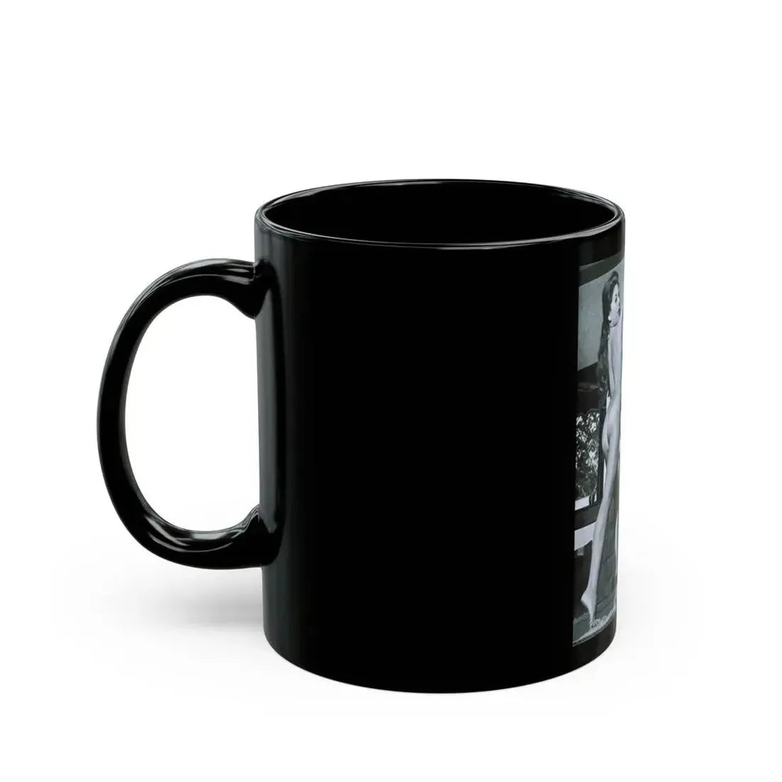 June Palmer #148 - Topless (Vintage Female Icon) Black Coffee Mug - Go Mug Yourself