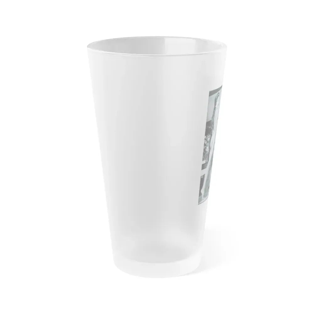 June Palmer #148 - Topless (Vintage Female Icon) Frosted Pint Glass 16oz - Go Mug Yourself