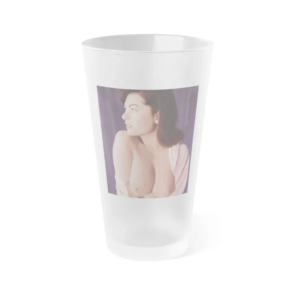 June Palmer #149 (Vintage Female Icon) Frosted Pint Glass 16oz 16oz Frosted - Go Mug Yourself