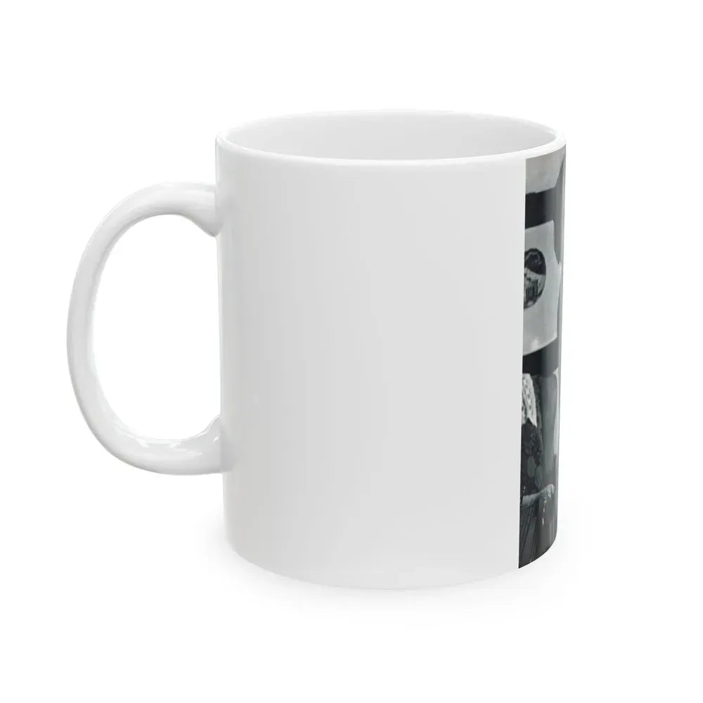 June Palmer #150 - Topless (Vintage Female Icon) White Coffee Mug - Go Mug Yourself