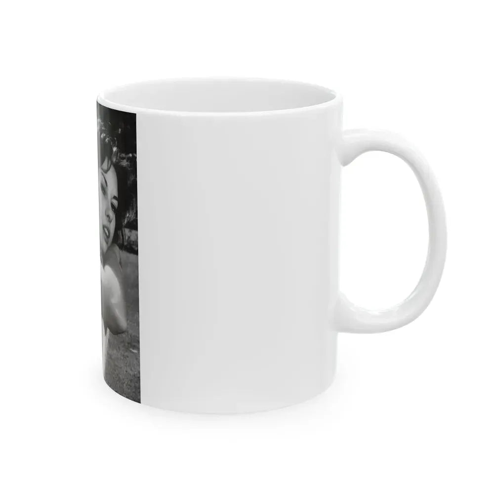 June Palmer #153 - Topless (Vintage Female Icon) White Coffee Mug - Go Mug Yourself
