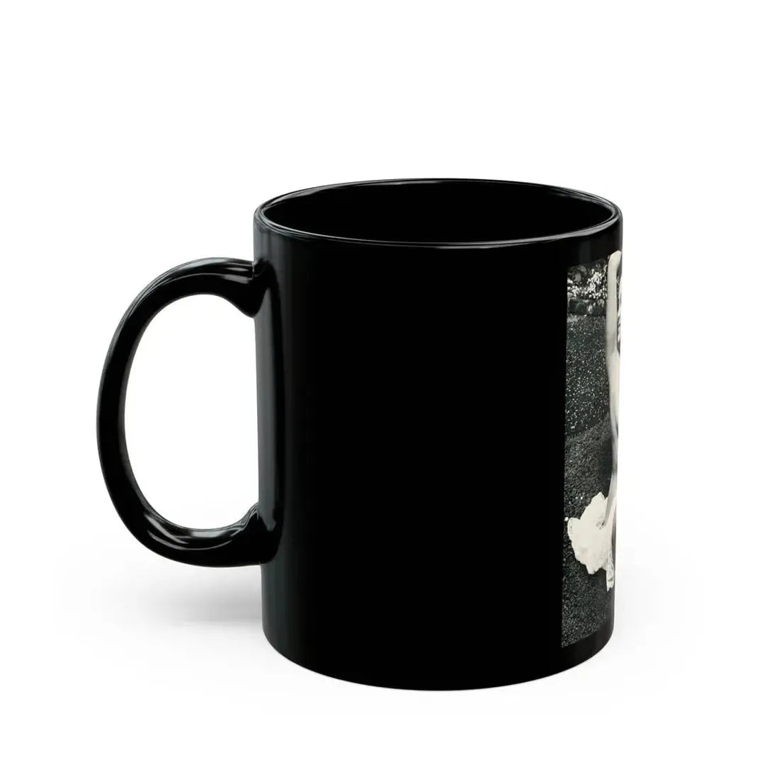 June Palmer #154 - Topless (Vintage Female Icon) Black Coffee Mug - Go Mug Yourself