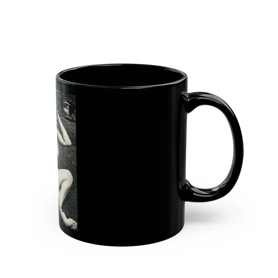 June Palmer #154 - Topless (Vintage Female Icon) Black Coffee Mug - Go Mug Yourself