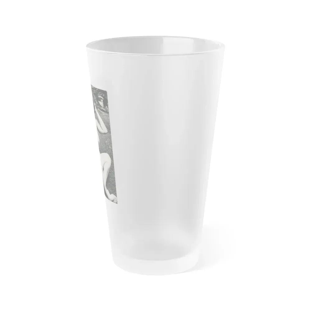 June Palmer #154 - Topless (Vintage Female Icon) Frosted Pint Glass 16oz - Go Mug Yourself