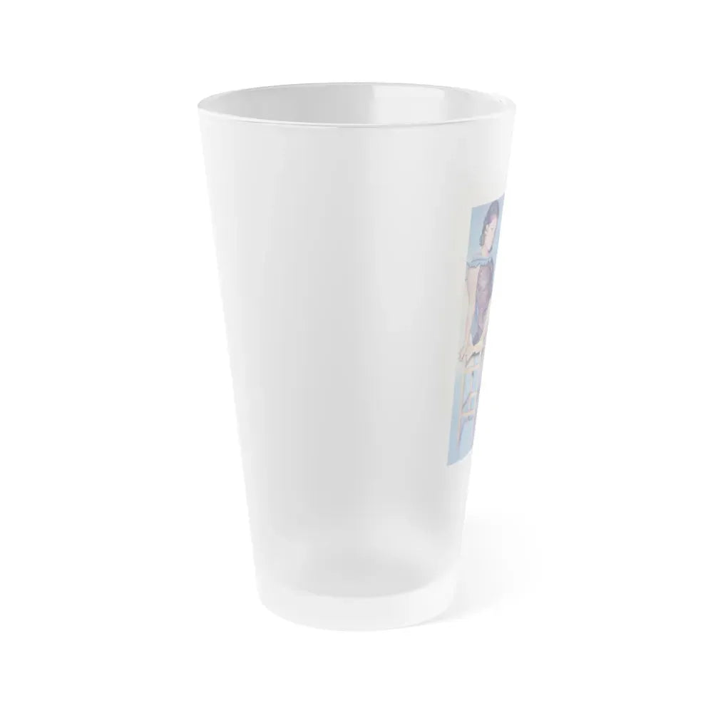 June Palmer #160 - Mag. Cover (Vintage Female Icon) Frosted Pint Glass 16oz - Go Mug Yourself