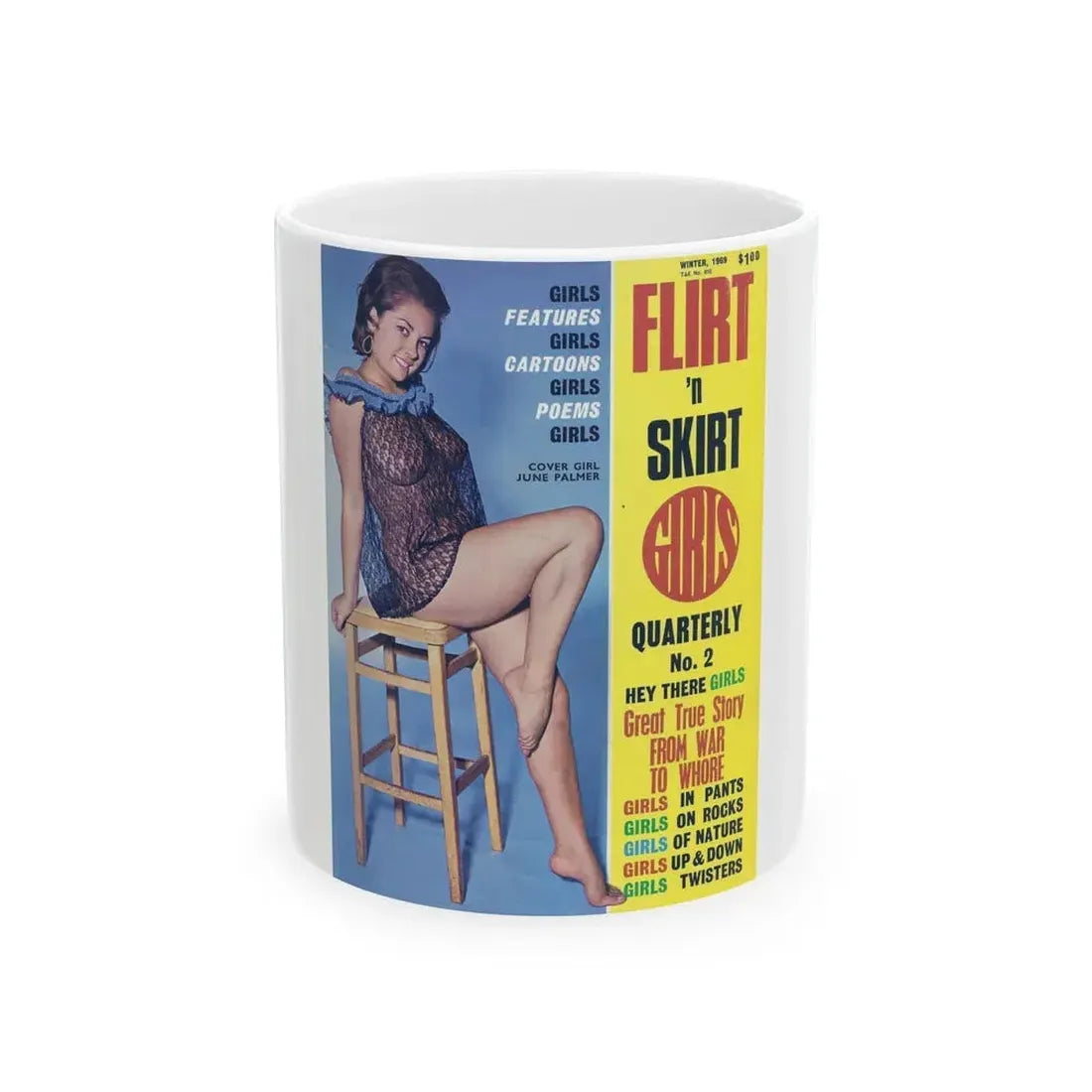 June Palmer #160 - Mag. Cover (Vintage Female Icon) White Coffee Mug 11oz - Go Mug Yourself