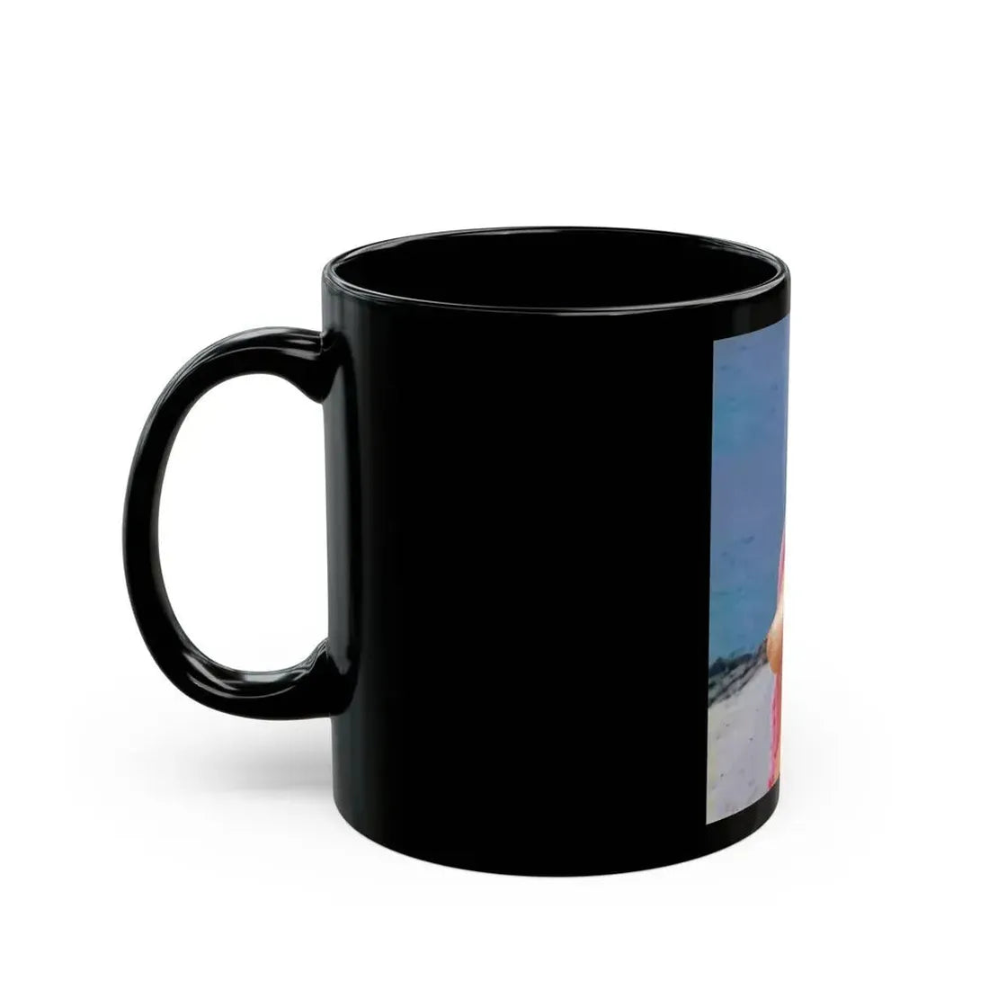 June Palmer #164 - Topless (Vintage Female Icon) Black Coffee Mug - Go Mug Yourself