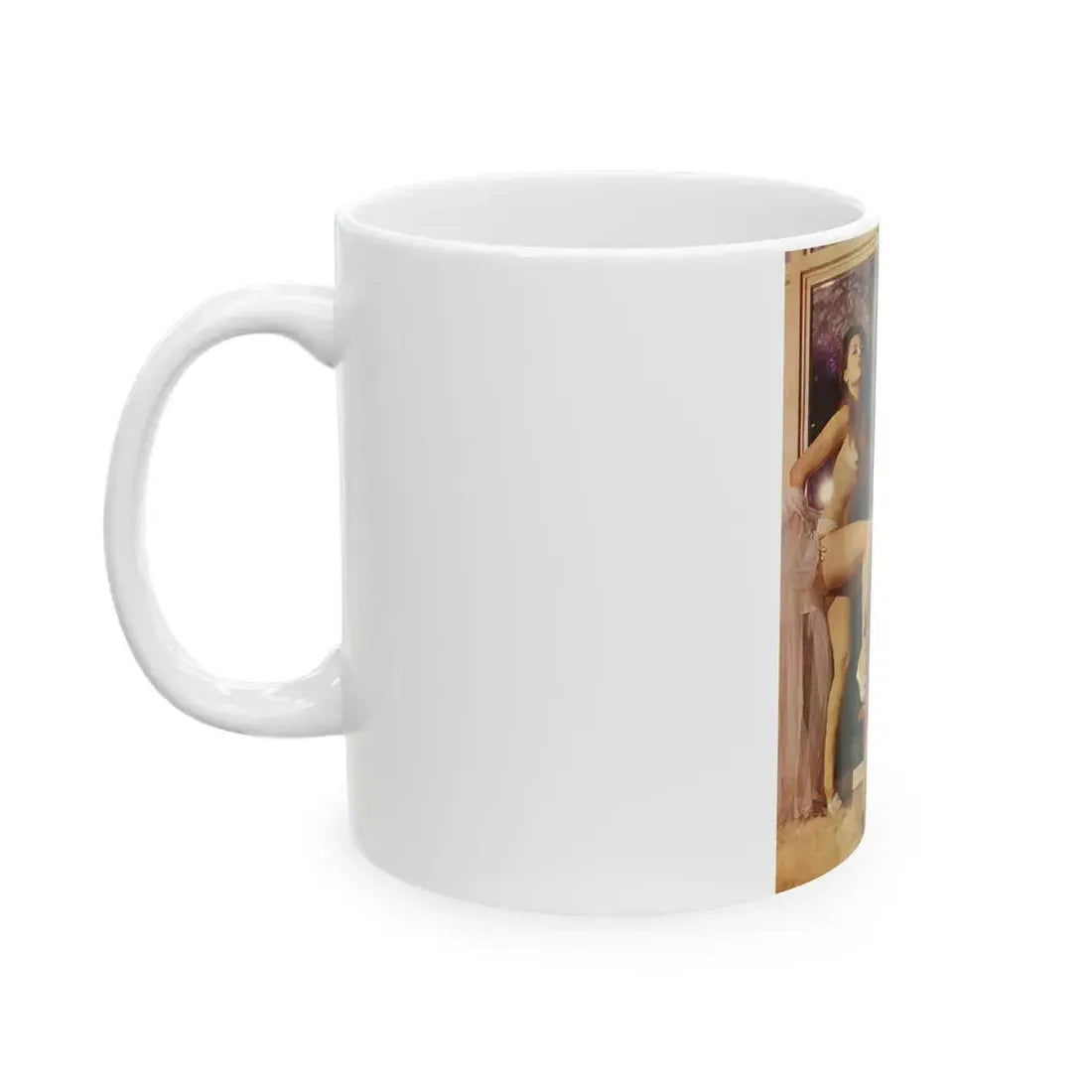 June Palmer #169 - Topless Mag. Spread (Vintage Female Icon) White Coffee Mug - Go Mug Yourself
