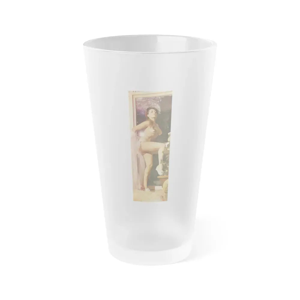 June Palmer #170 - Topless (Vintage Female Icon) Frosted Pint Glass 16oz 16oz Frosted - Go Mug Yourself