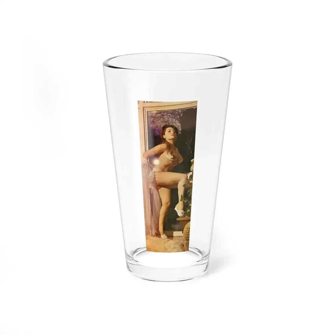 June Palmer #170 - Topless (Vintage Female Icon) Pint Glass 16oz 16oz - Go Mug Yourself
