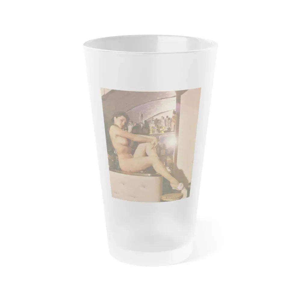 June Palmer #172 - Topless (Vintage Female Icon) Frosted Pint Glass 16oz 16oz Frosted - Go Mug Yourself