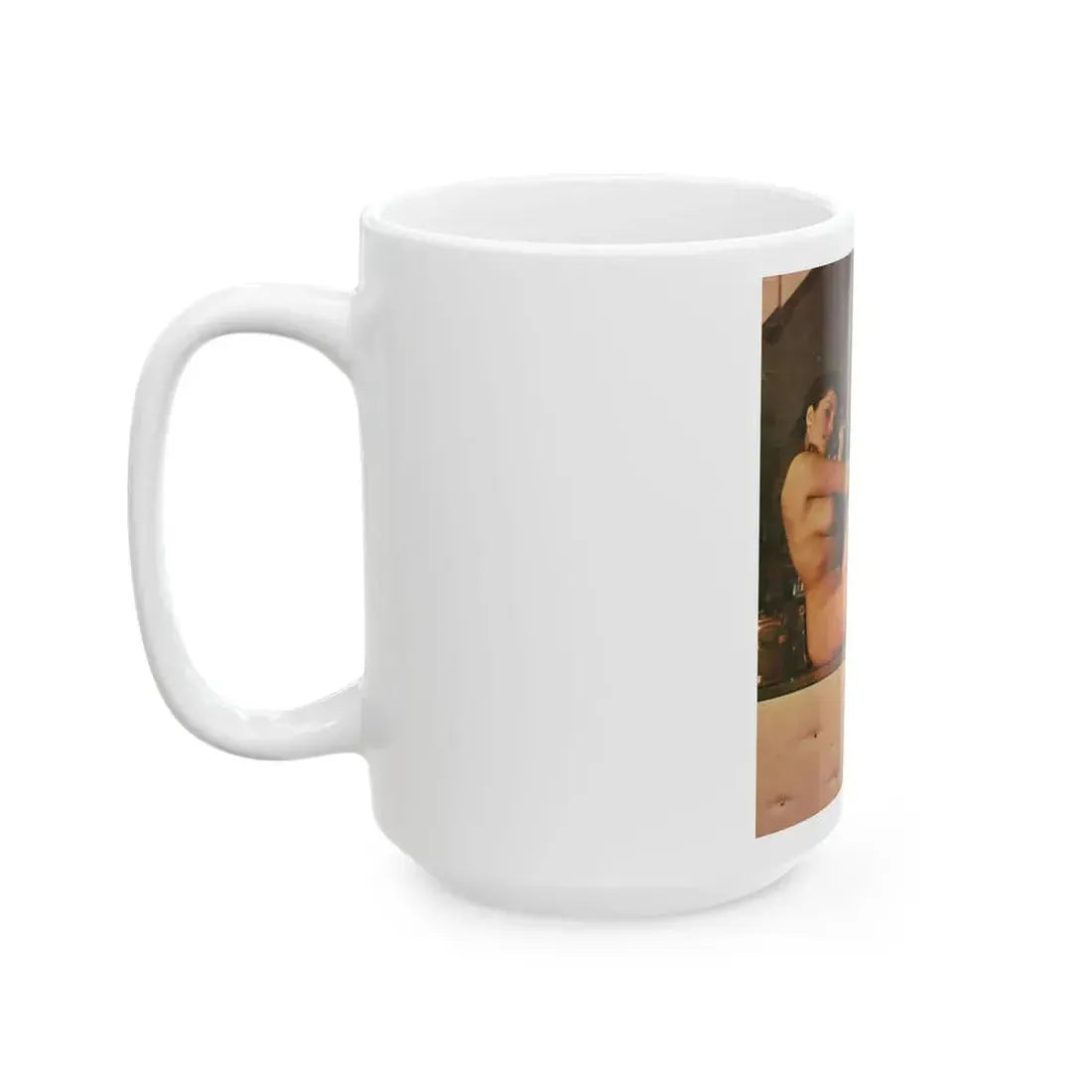 June Palmer #172 - Topless (Vintage Female Icon) White Coffee Mug - Go Mug Yourself
