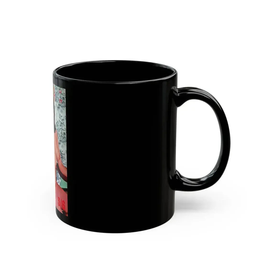 June Palmer #174 - Topless (Vintage Female Icon) Black Coffee Mug - Go Mug Yourself