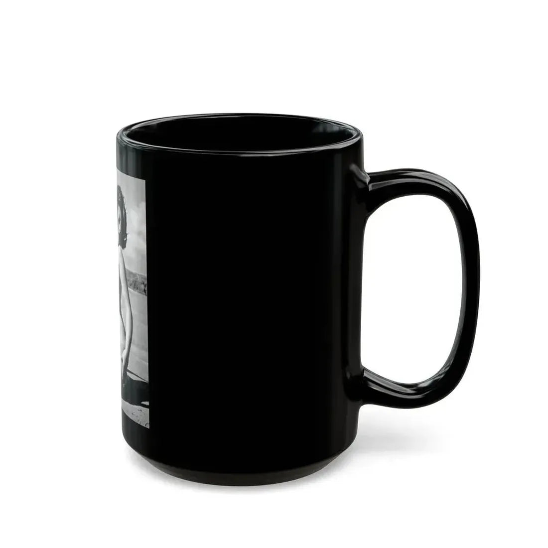June Palmer #175 - Topless (Vintage Female Icon) Black Coffee Mug - Go Mug Yourself