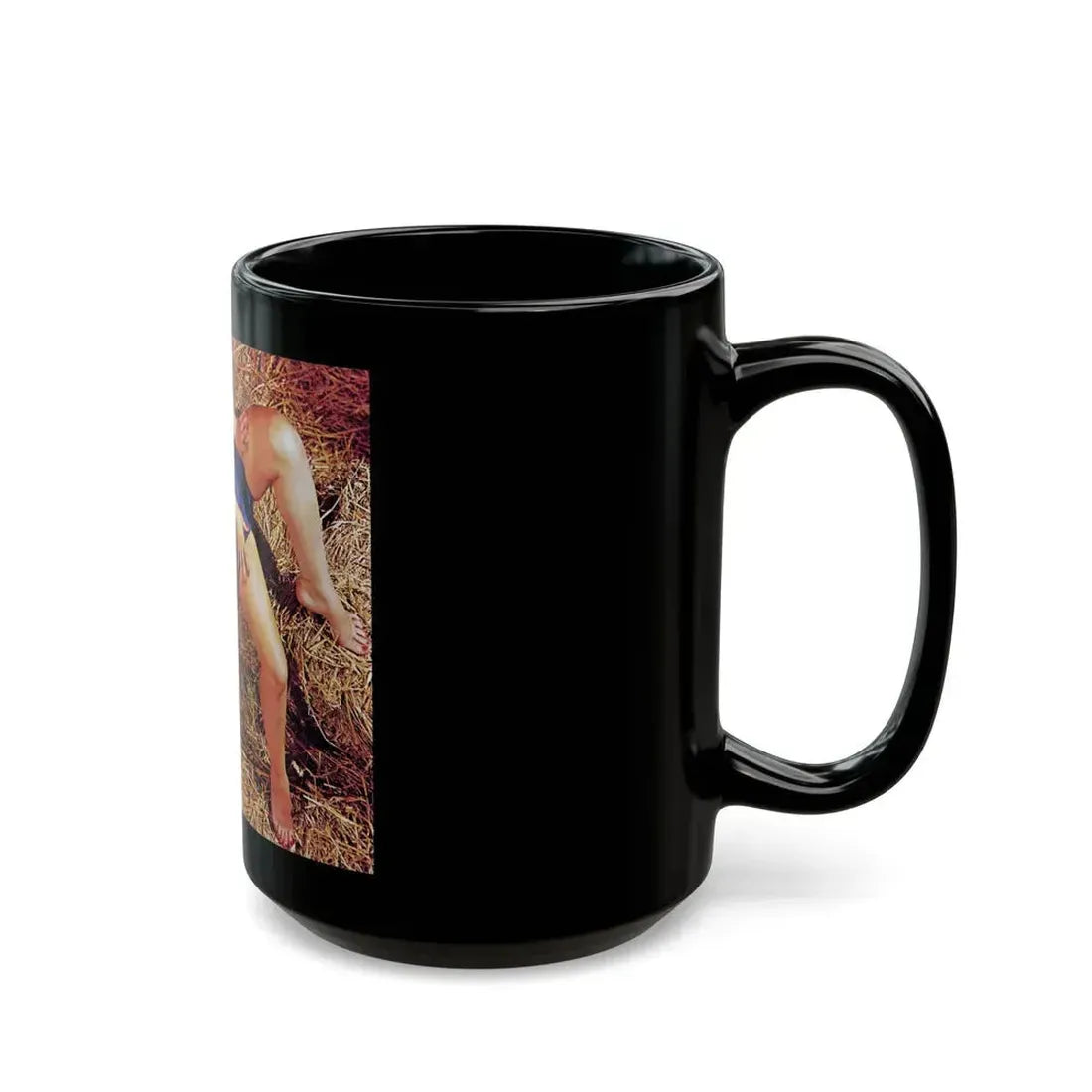 June Palmer #177 - Topless (Vintage Female Icon) Black Coffee Mug - Go Mug Yourself