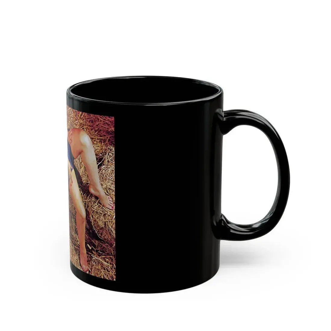 June Palmer #177 - Topless (Vintage Female Icon) Black Coffee Mug - Go Mug Yourself