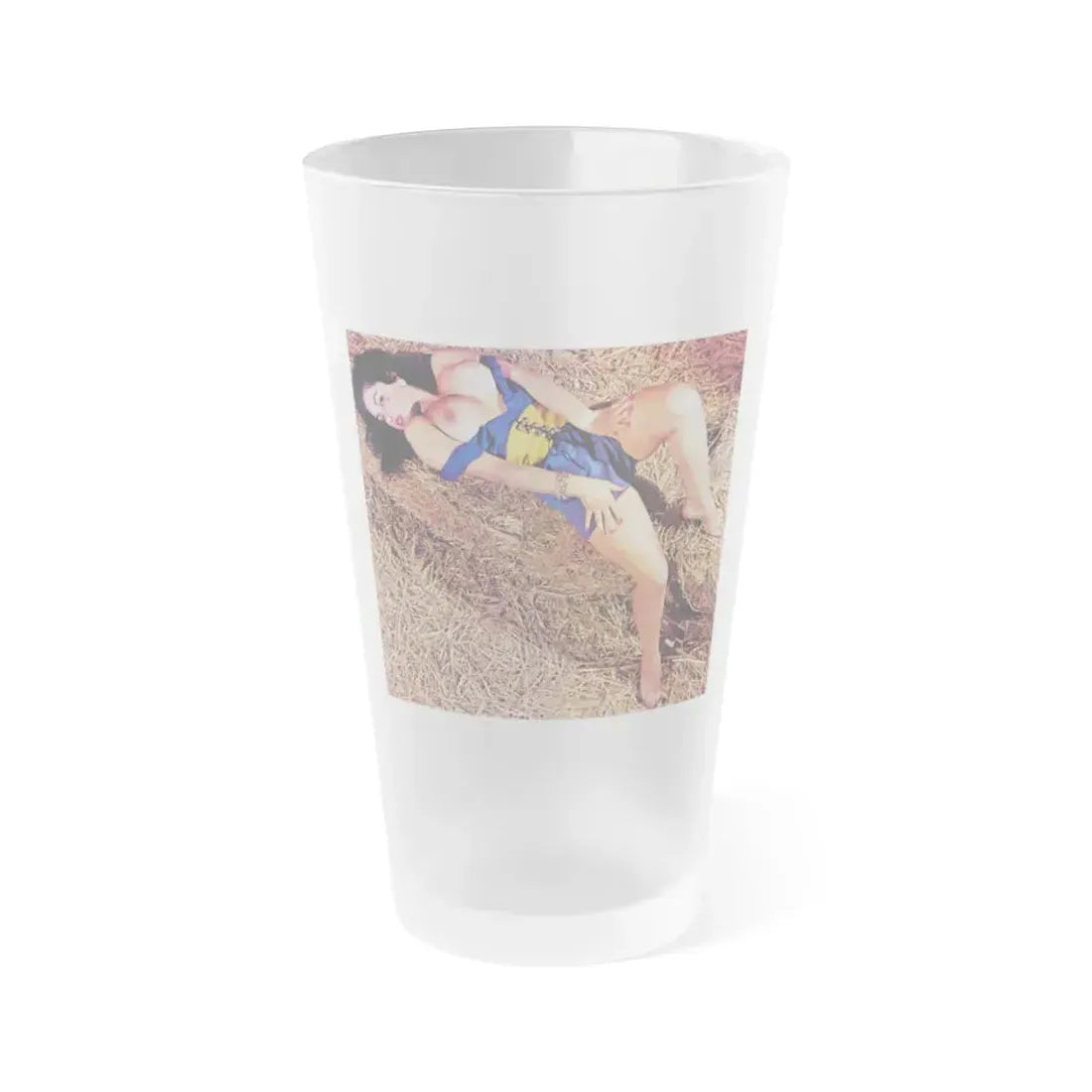 June Palmer #177 - Topless (Vintage Female Icon) Frosted Pint Glass 16oz 16oz Frosted - Go Mug Yourself