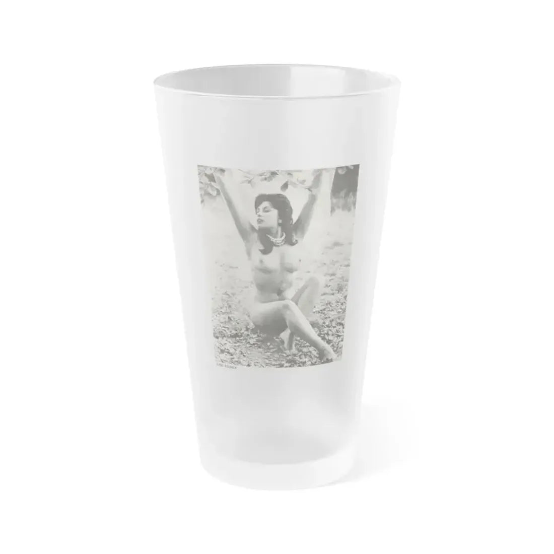 June Palmer #178 - Topless (Vintage Female Icon) Frosted Pint Glass 16oz 16oz Frosted - Go Mug Yourself