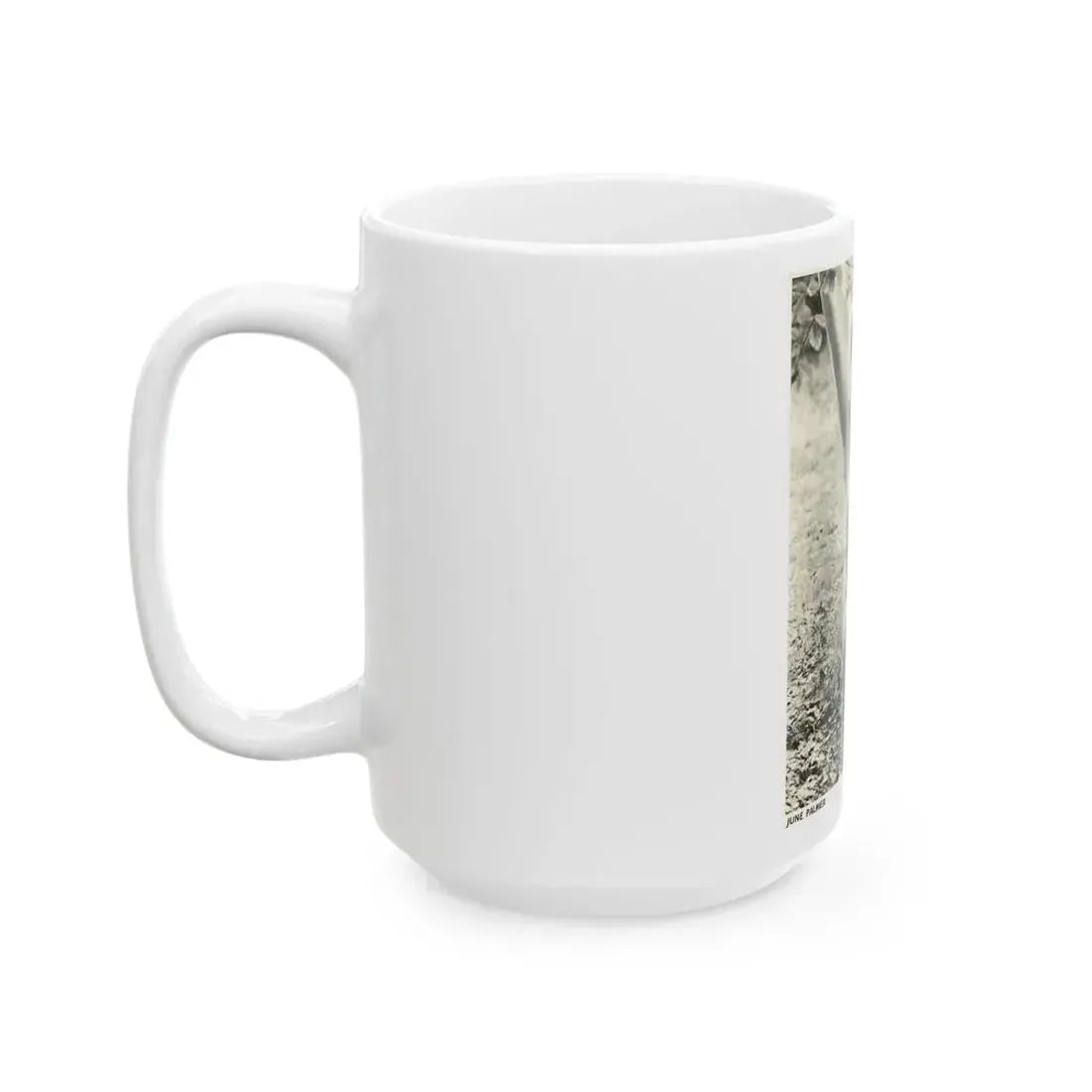 June Palmer #178 - Topless (Vintage Female Icon) White Coffee Mug - Go Mug Yourself