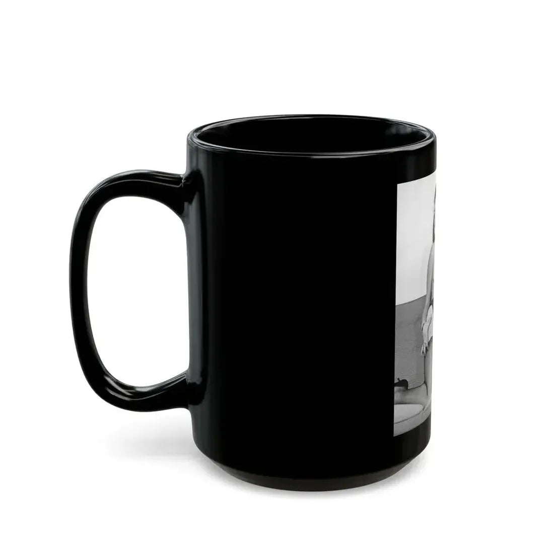 June Palmer #180 - Topless (Vintage Female Icon) Black Coffee Mug - Go Mug Yourself