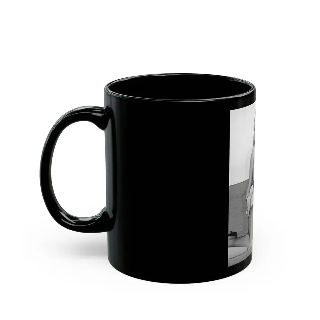 June Palmer #180 - Topless (Vintage Female Icon) Black Coffee Mug - Go Mug Yourself