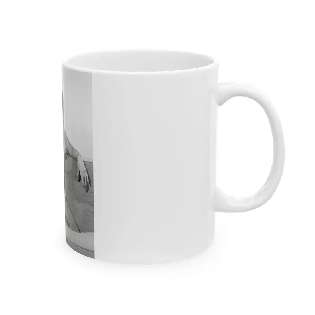 June Palmer #180 - Topless (Vintage Female Icon) White Coffee Mug - Go Mug Yourself