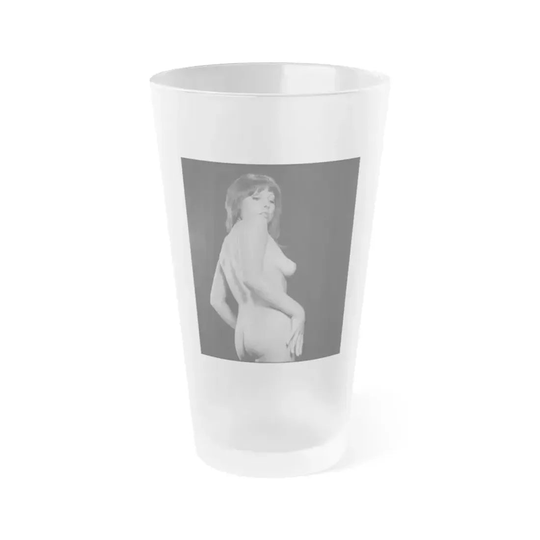 June Palmer #181 - Topless (Vintage Female Icon) Frosted Pint Glass 16oz 16oz Frosted - Go Mug Yourself